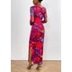 thumbnail image 2 of Vestido PRETTYGARDEN Maxi de Manga Larga con Estampado Floral en Azul Marino y Rojo, 2 of 8