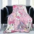 thumbnail image 2 of Hello Kitty Fleece Blanket Super Soft Cozy Throw Blanket 50"X40", Lightweight Fuzzy Comfy Flannel Blanket Warm Plush Throw Blankets For Couch, Sofa, Bed, 2 of 7