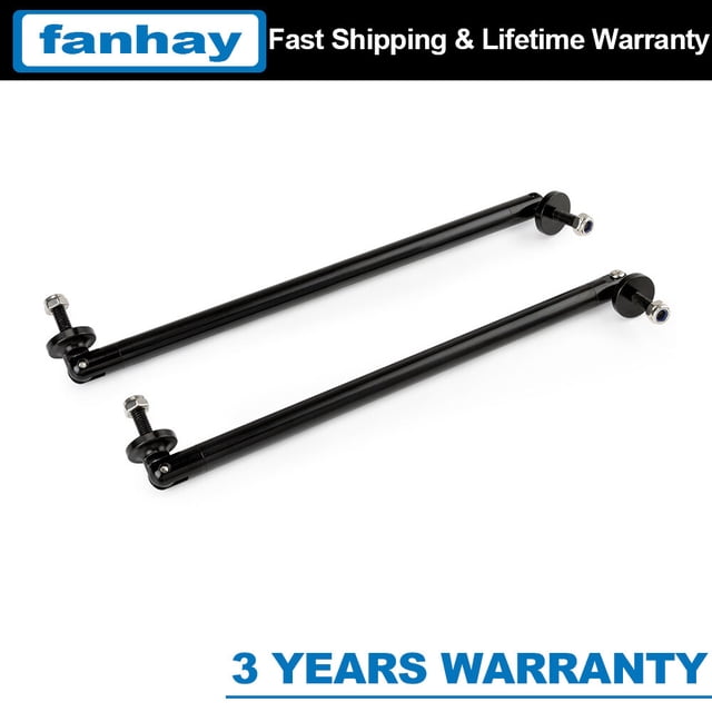 2pcs Black Strut Bars Front Adjustable Bumper Lip Splitter Boiler Strut Bar Tie-