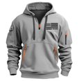 thumbnail image 2 of Fiudx Sudadera para Hombre, Elegante Sudadera con Capucha, Tejido de Poliéster Resistente, Manga Larga Informal, Diseño Multibolsillos, Uso Diario, Estilo Deportivo Moderno, Se Recomienda Lavar a Man, 2 of 4