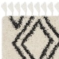 thumbnail image 4 of SAFAVIEH Moroccan Fringe Kaelea Geometric Shag Area Rug, Cream/Charcoal, 5'1" x 7'6", 4 of 6