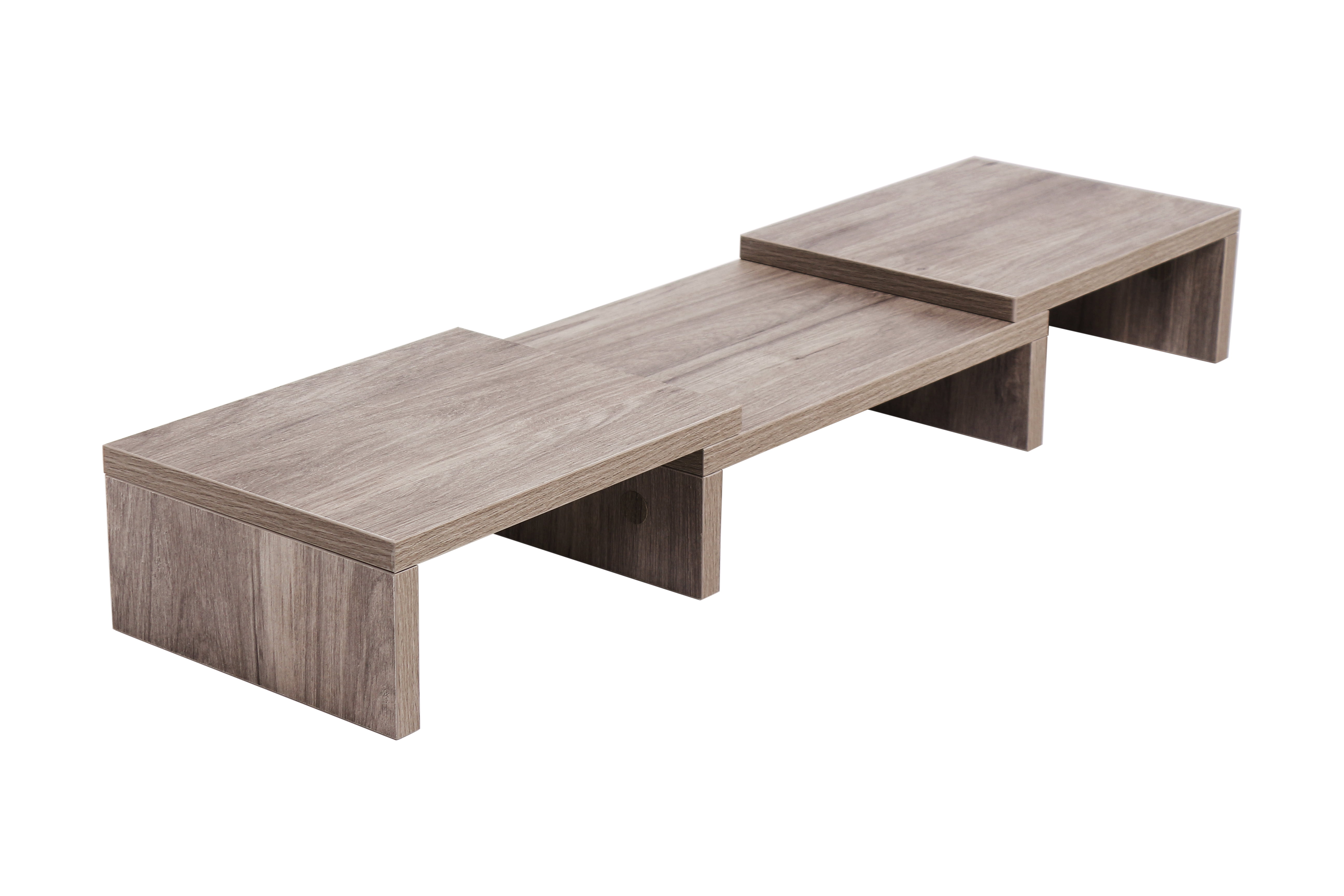 SUPERJARE Adjustable Dual Monitor Stand Riser, Cream Gray