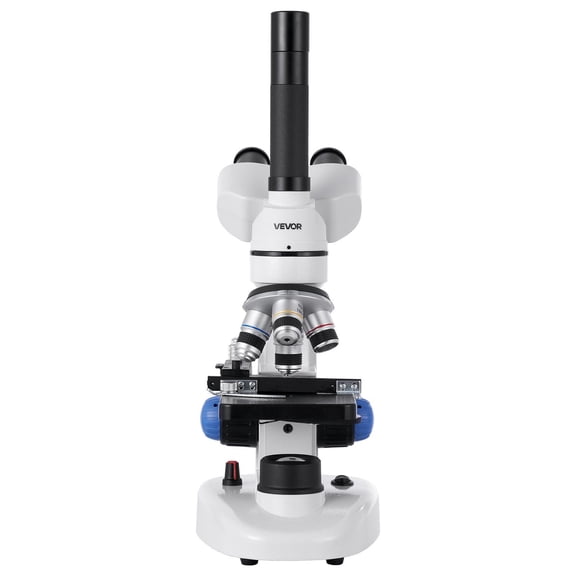 Trinocular Microscope 40X to 5000X Magnification Professional Compound Microscope with Phone Adapter LED Light Aluminum Alloy Body for Lab School Home Education