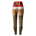 thumbnail image 6 of Christmas Leggings for Women High Waisted Santa Claus Print Ankle Length Seasonal Printed Leggings Soft Brushed Pants, 6 of 6