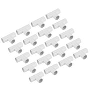 Uxcell PVC Conduit Coupler T-Shaped Fittings 20mm 3 Ways Hose Electrical Conduit Pack of 20