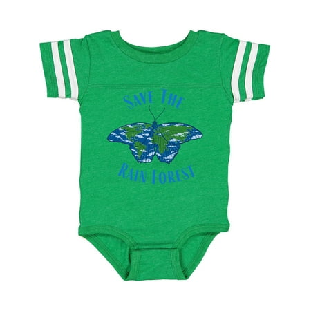 

Inktastic Save the Rain Forest Earth Butterfly Gift Baby Boy or Baby Girl Bodysuit
