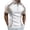 White, variant on Mens Zip Up Vintage Polo Shirt Short Sleeve Stripe Classic Moisture Wicking Golf Tennis Shirts Casual Workout Tee Tops Khaki M