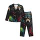 thumbnail image 1 of Fotbe Vintage Wolf Warrior Conjunto de Pijama de Manga Larga para Mujer con Estampado, Ropa de Dormir de 2 Piezas, Conjunto de Casa Suave y Cómodo con Bolsillos-Large, 1 of 7