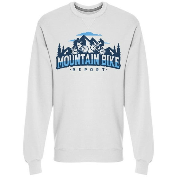 Graphic Mountain Bike Report Sweatshirt Men's -Image by Shutterstock