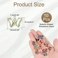 thumbnail image 2 of Uxcell 10Pcs Encanto de Mariposa de Rhinestone Cubic Zirconia Cristal Verde Claro, 2 of 7