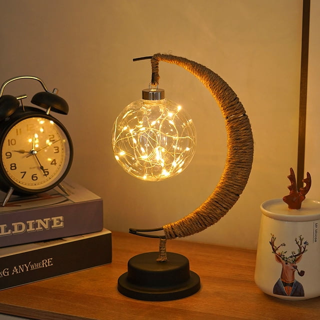 led decorative lights star moon lights apple christmas lights birthday gift handmade hemp rope usb iron night light