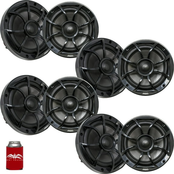 Wet Sounds - Four Pairs Of RECON 6-BG Recon Series 6.5" Coaxial speakers With Black XS Grilles And Cones