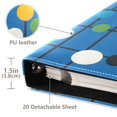 thumbnail image 3 of FORMRS 3 Ring Photo Album 4"x6" Self Adhesive Large Capacity PU Leather Cover, Blue Abstract, 3 of 8