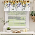 thumbnail image 3 of 2 Pack Valances for Windows, Sunflowers Window Valances for Living Room/Bedroom/Bathroom, Yellow Purple Floral Watercolor Botanical Farmhouse Light Filtering Kitchen Curtain Valance 42"W x18" L, 3 of 9