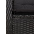 thumbnail image 5 of vidaXL 2 Piece Garden Dining Set with Cushions Black Poly Rattan, 5 of 5