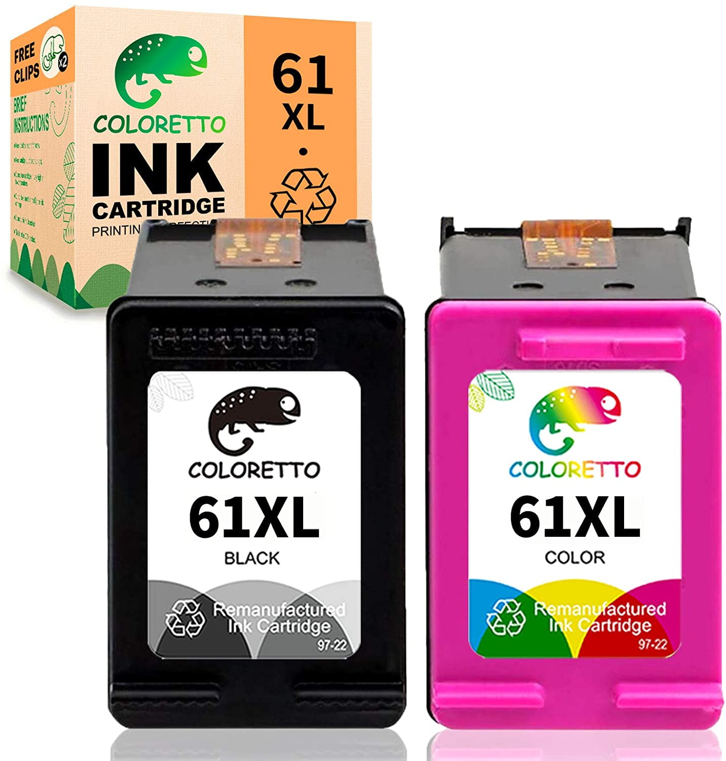 Remanufactured Printer Ink Cartridge Replacement for HP 61XL to use with Envy 5530 5535 1510 - Walmart.com