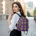 thumbnail image 6 of FORMRS Mini Backpack Purse for Women Travel Daypack Casual Shoulder Bag, Gold and Green Floral Pattern, 6 of 7