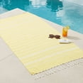 thumbnail image 6 of Unique Bargains 2Pcs Striped Instant Dry Towel Yellow/Dark Grey 71" x 35"/71" x 40", 6 of 8