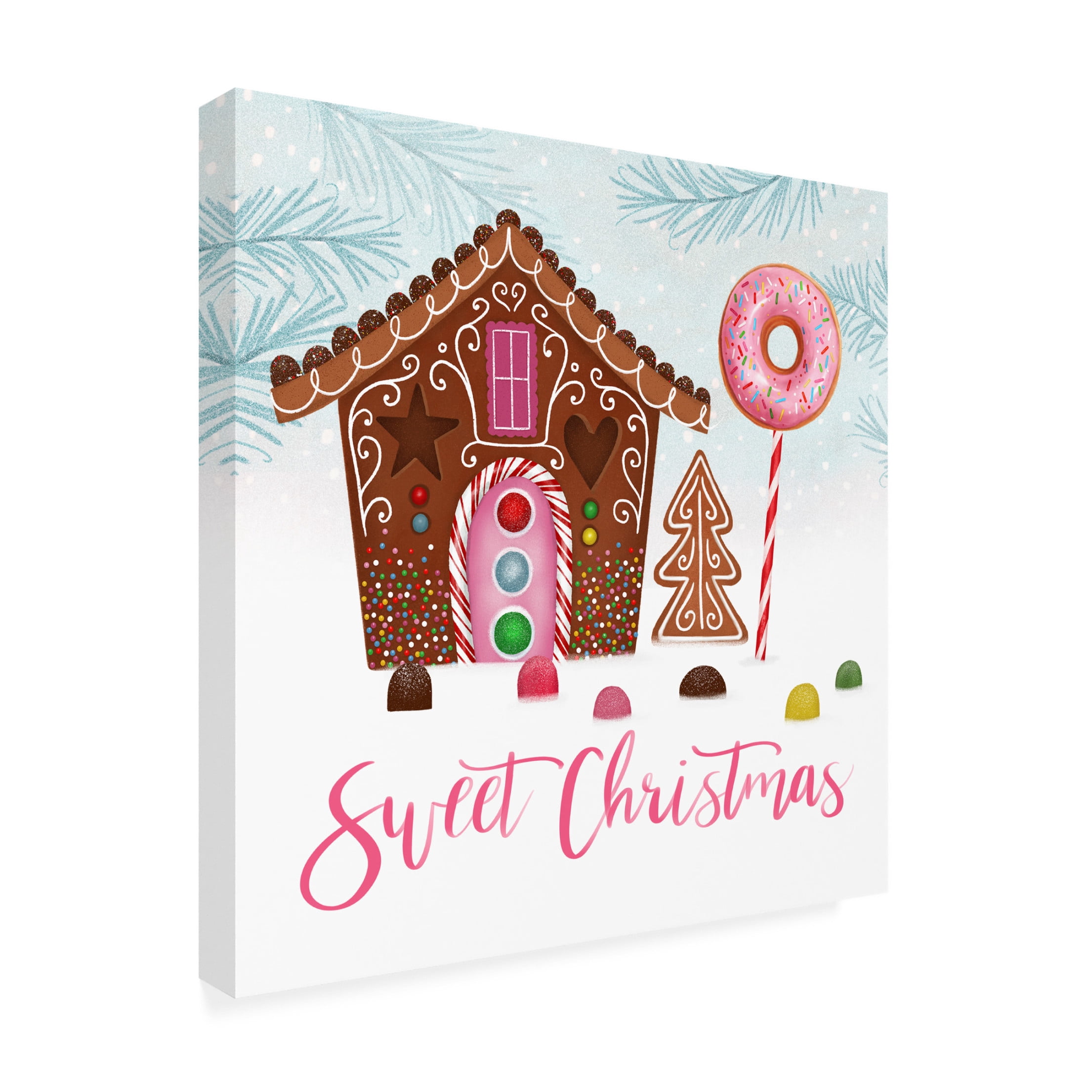 Canvas Wall Art - Victoria Borges 'Sweet Holidays I' Wall Art for Living Room, Bedroom, or Office Décor by Trademark Fine Art - 18 x 18 Inches