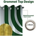 thumbnail image 6 of Green and Gold Patterned Blackout Curtains Boho Mid Century Modern Aesthetic Thermal Grommet Window Drapes for Bedroom Living Room Black Out 2 Panels Set-52"W x 63"L (Pack of 2), 6 of 7