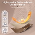 thumbnail image 3 of Alpha Joy 10ft 3 Tier Auto-tilt Outdoor Patio Umbrella Beach Garden Double Vented Table Umbrella with Solar Lights, Beige & Tan, 3 of 7
