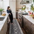 thumbnail image 2 of Hallway Washable Runner Rug - 3x10 Kitchen Rugs Entryway Vintage Soft Floor Mat Non Slip Indoor Farmhouse Carpet For Bathroom Living Room Bedroom (3 X 10  Black), 2 of 8