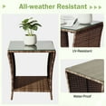 thumbnail image 3 of Outdoor Side Table, Patio Side Table, Square End Side Table Outdoor Base Garden Furniture Deck Table, 3 of 8