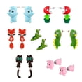 thumbnail image 3 of Animal Bite Ear Studs Animal Soft Clay Pendientes Lindo Pendiente De Dibujos Animados Para La Colocación Diaria Scienceny AP007541-02, 3 of 6