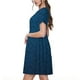 thumbnail image 2 of Balery Dark Blue Vestidos sueltos de manga corta para mujer, vestidos de verano 2025, vestidos casuales de corte A con vuelo., 2 of 6