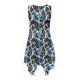 thumbnail image 3 of HELLHERO Art Hibiscus Sleeveless Sundress for Cocktail Party Vacation, Side Pockets Non Wrinkle Summer Sleeveless Dress, 3 of 8