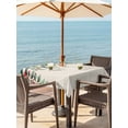 thumbnail image 2 of Outdoor Tablecloth with Umbrella Hole and Zipper, Christmas Eucalyptus Leaves Square Table Cloth 60x60 Inch Waterproof Tablecloth, Winter Pine Fruit Xmas Berry Picnic Table Cover for Patio Camping, 2 of 7