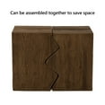 thumbnail image 4 of COSIEST Concrete Side Table, Set of 2 Rectangular Outdoor Side Tables, Decorative Garden Stools for Indoor Outdoor, Accent Table Patio Side Table Nesting End Table w Light Oak Colored Faux Wood, 4 of 5