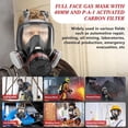 thumbnail image 5 of XINBTK Full Face Respirator Mask, Gas Masks Survival Nuclear and Chemical, Gas Respirator with 40mm & P-A-1 Activated Carbon Filter for Dust Spray Soldering Polishing Welding(2 Set), 5 of 6