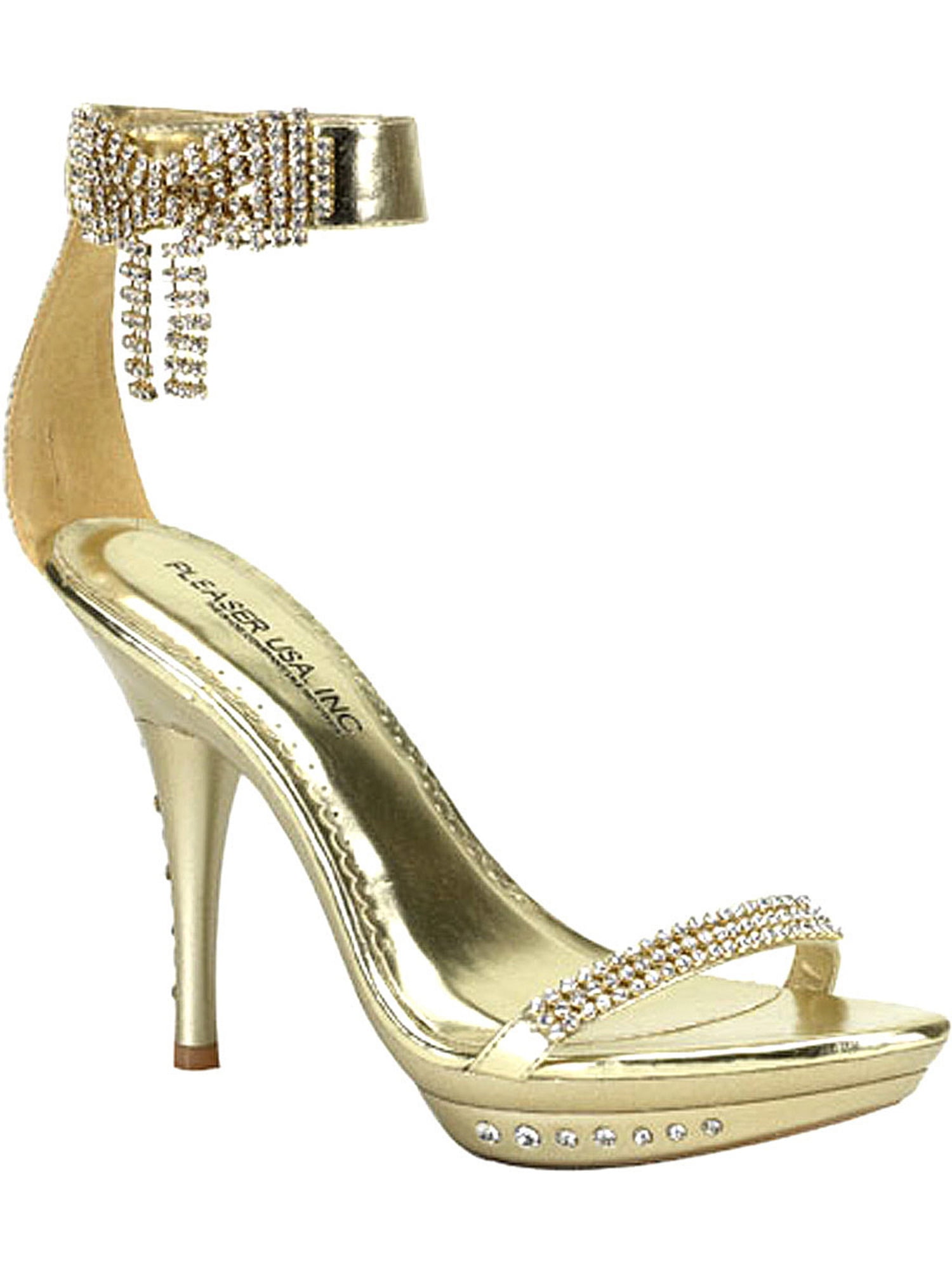 gold mini heels