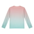 thumbnail image 6 of Favoffer Boys Girls Base T-Shirt Gradient Crewneck Long-Sleeve Pullover Top Casual Kids Shirt for Daily Wear, Fall Layering, Holiday Toddler 5-14Y, 6 of 8