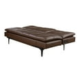 thumbnail image 4 of Serta Lambeth Convertible Sofa in Brown Faux Leather Upholstery, 4 of 22