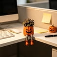 thumbnail image 2 of Clearance! Whimsical Halloween Hanging Legs Planter, Pumpkin, 2 of 8