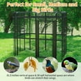 thumbnail image 3 of Walnest (87in)Extra Large Birdcage Heavy Duty Bird Aviary with 2 Feeding Bowls& Feedable Door for Parrot Eagle Pigeon Hornbill(black), 3 of 7