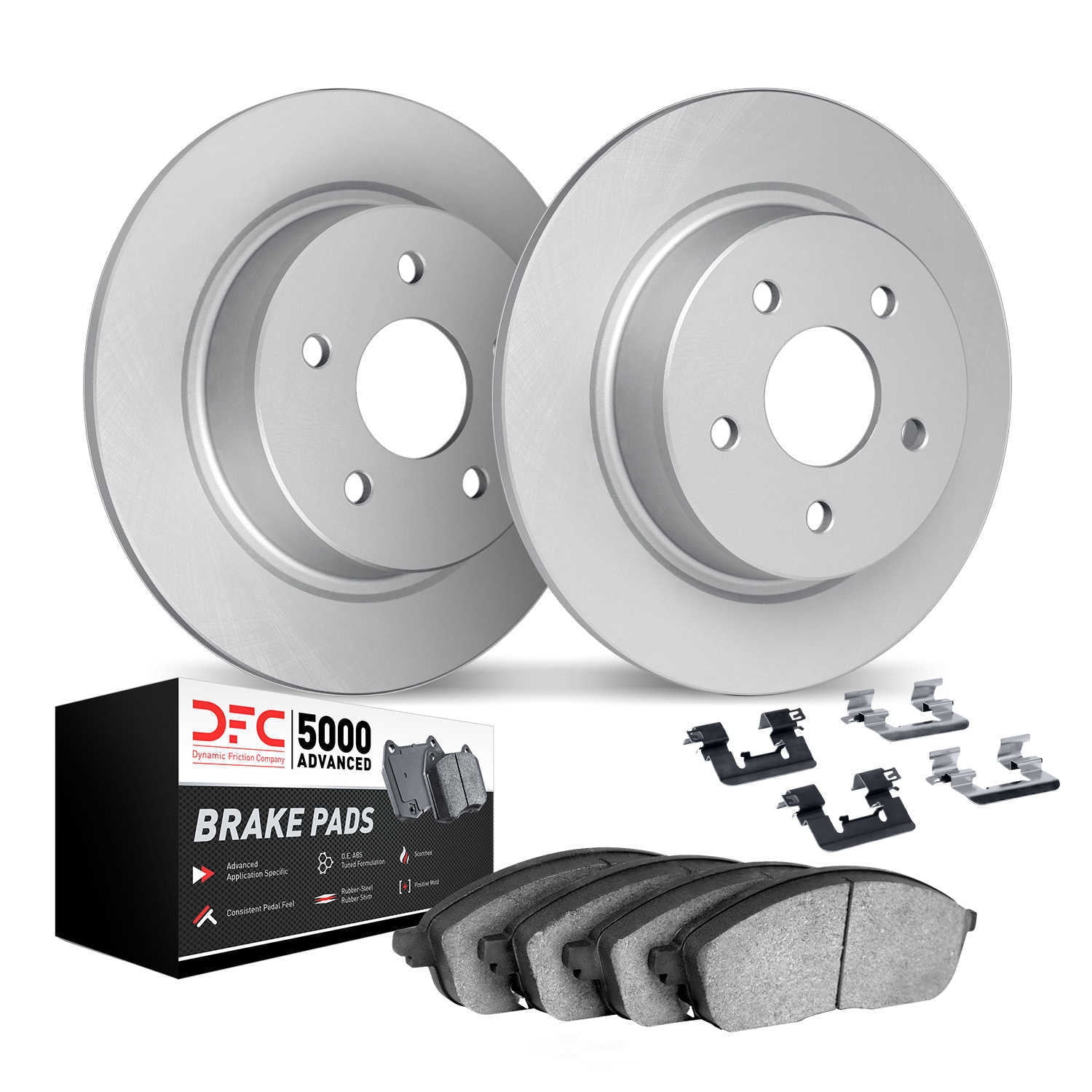 Dynamic Friction Company 4512-42047 DFC GEOSPEC Coated Rotors with 5000 Brake Pads - Ceramic and