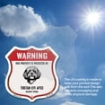 thumbnail image 5 of Warning This Property is Protected by Tibetan Kyi Apso (2 Pack) 18 inch X 18 inch Shield Shaped Heavy Duty 3.2 mil Vinyl Decals Weather Resistant Made in the USA, 5 of 5