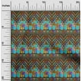 thumbnail image 2 of oneOone Polyester Spandex Brown Fabric African Aztech Dress Material Fabric Print Fabric By The Yard 56 Inch Wide, 2 of 4