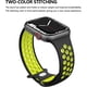 thumbnail image 3 of Correa para Apple Watch Band (Negro/Verde) 49 mm, 45 mm, 44 mm, 42 mm, Correa deportiva de silicona suave y transpirable para iWatch SE/Apple Watch Series 8 7 6 5 4 3 2 1, 3 of 5