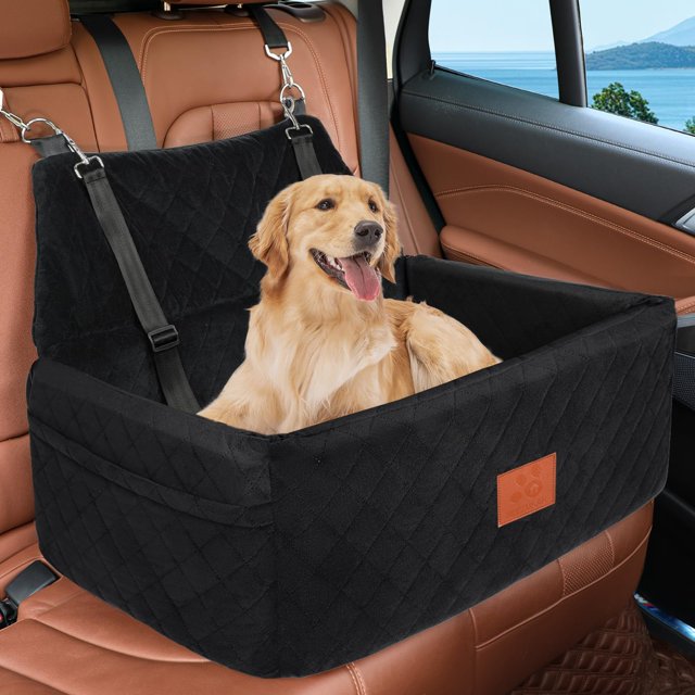 Asiento de coche para perro NEEZUKAR grande 75x51x51 cm, elevador lavable