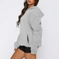 thumbnail image 6 of RPVATI Girls' Fashion Hoodies & Sweatshirts Oversized Drop Shoulder Sweatshirts Y2k Hooded Long Sleeve Pullover Tops Fall Sweaters Light Gray L, 6 of 8