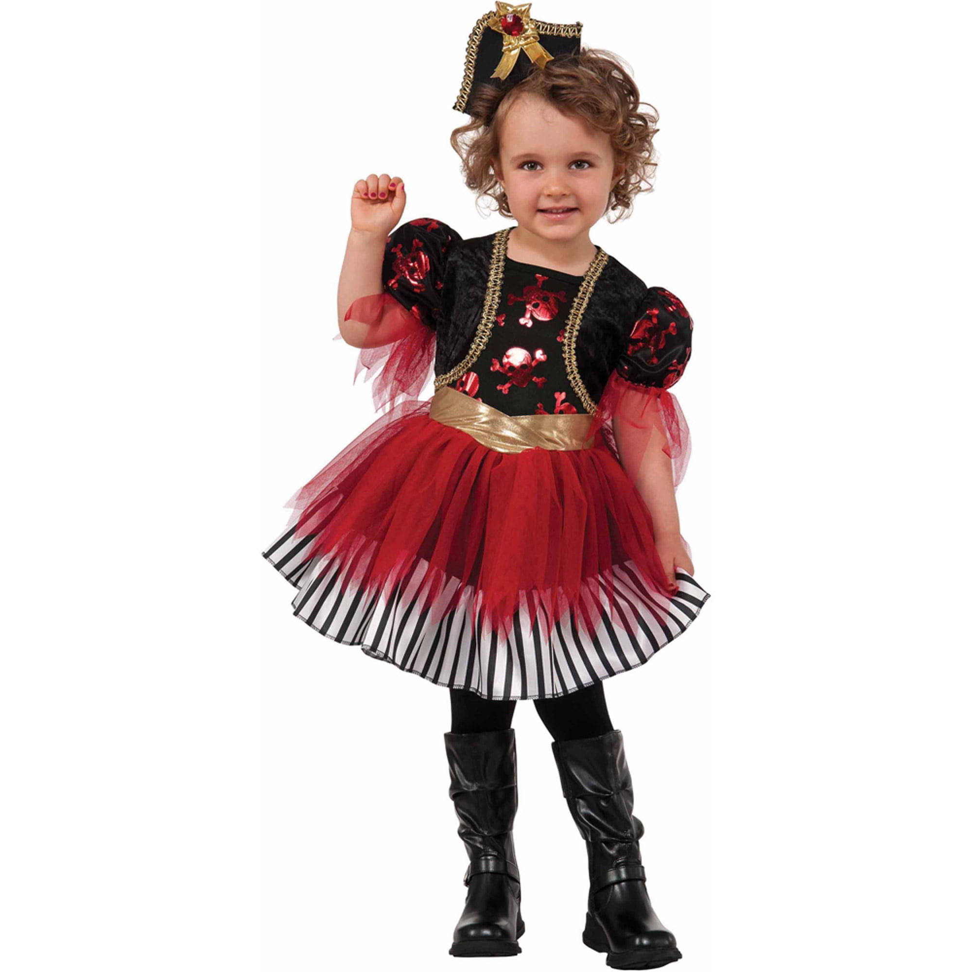 Red Pirate Girl Toddler Dress Up Role Play Costume W Red Pirate Girl Toddler Dress Up Role Play Costume W