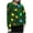 Green, variant on successthop Christmas Funny Shirts for Women Light Bulb Long Sleeve Top Crewneck Button Down Cardigan Print Clothes M