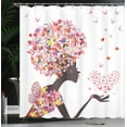 thumbnail image 4 of Ambesonne Summer Shower Curtain, Butterflies Blossoms, 69"Wx75"L, Multicolor, 4 of 5
