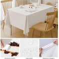 thumbnail image 4 of Manteles Desechables para Mesa Rectangular, Mantel para Mesa de Banquetes, Eventos y hogar, Tablón, Mantel de PEVA, Impermeable, Resistente al Desgaste (Blanco), 4 of 4
