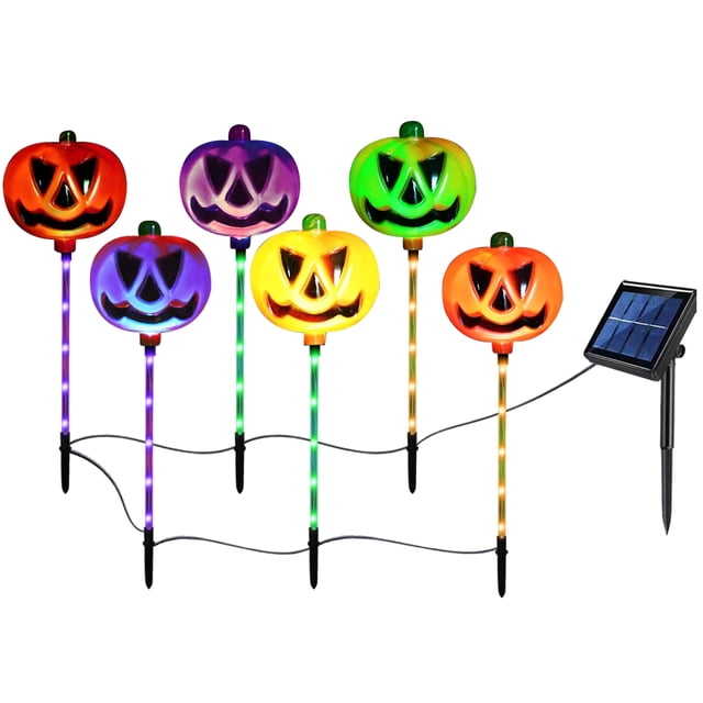 Luces Solares para Pasarela Fiesta Halloween Estaca Calabaza 6