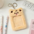 thumbnail image 5 of Cute Plush Photocard Holder Keychain Kpop Idol Clear Photo Sleeve Keychains Bus Cards Case Winter Warm ID Card Cover, 5 of 19